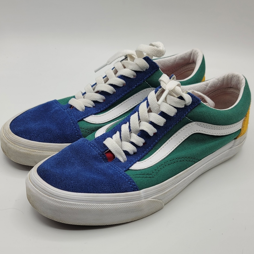 Vans Old Skool 'Yacht Club' Retro Casual Blue/Green/Yellow Skate Shoes, Unisex
